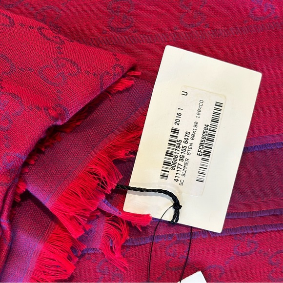Gucci Summer Scarf Pink/Purple - Picture 3 of 7
